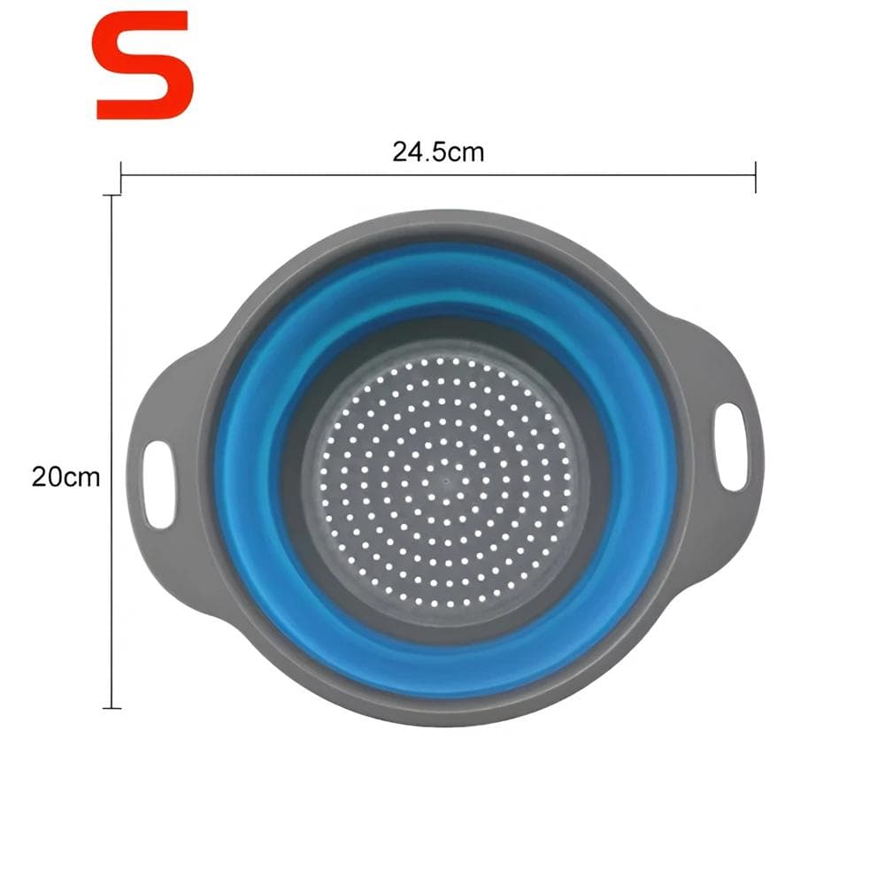 Round Folding Colander BPA Free Fruits Vegetables Washing Drain Basket Kitchen Colander Strainer Dishwasher Safe