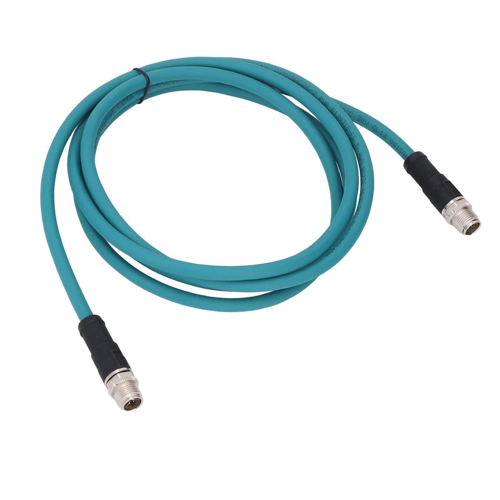 M12 Ethernet Cable 8 Pin X Coded Male to Male CAT6A Network IP67 Water Proof Industrial Supplies