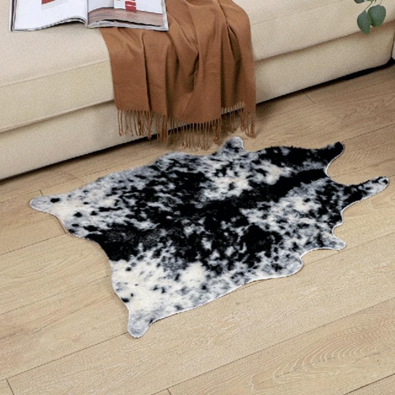 Large Size Cow Printed Cowhide Faux Skin Leather NonSlip Antiskid Mat Carpet for Living Room 60*90cm