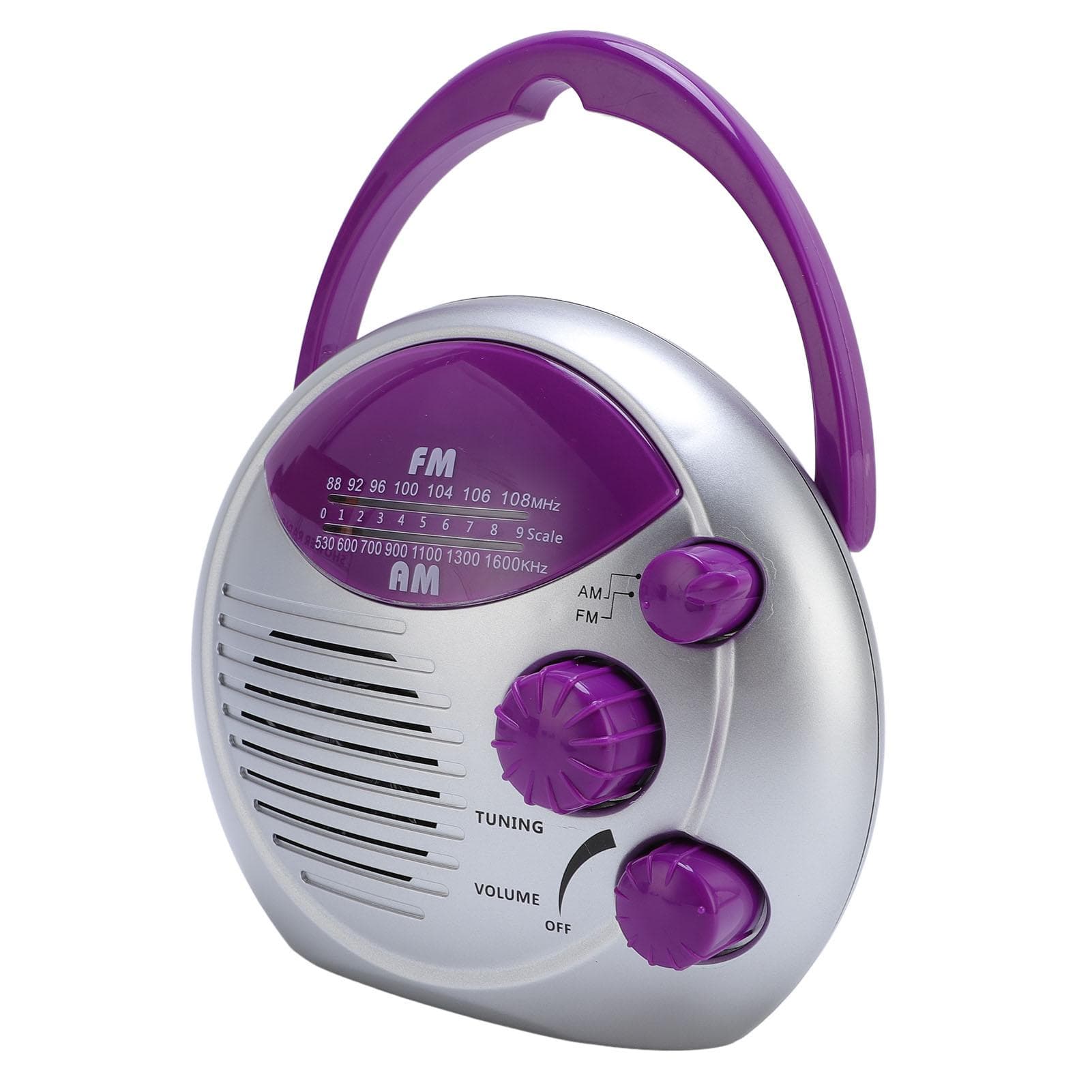 Water Proof Shower Radio Portable AM FM Battery Powered Radio for Bathroom Kitchen Outdoor