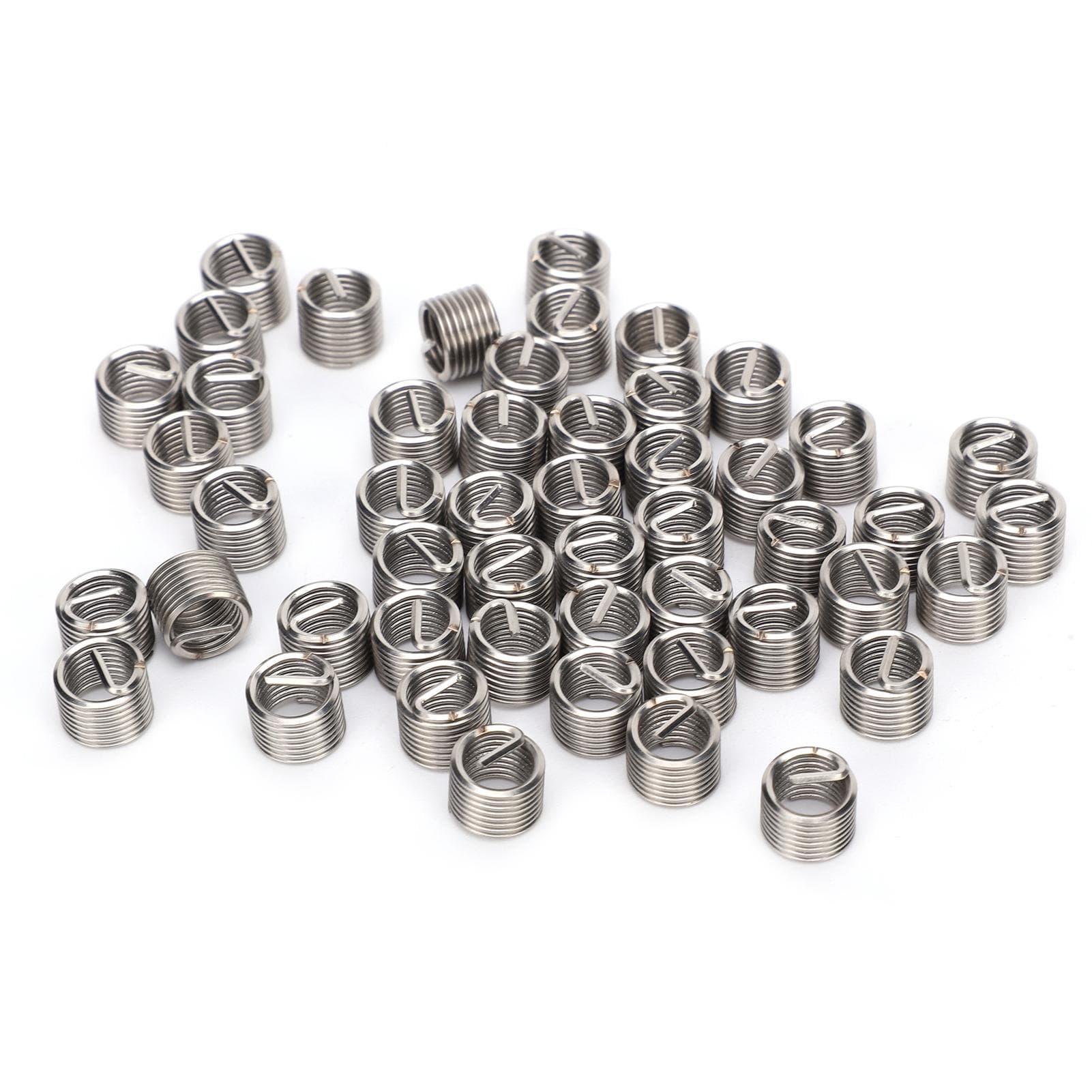 50Pcs Thread Inserts Male Female Reducing Nut Repair Tool Stainless Steel Wire Fastener M7x12D