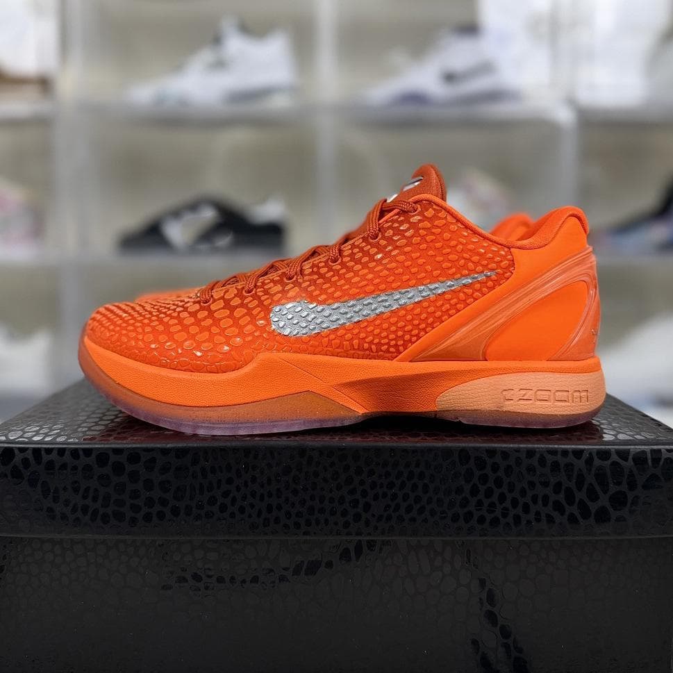 Genuine Kobe 6 Combat Basketball Shoes - Violent Orange, Full Mamba Replica, 6th Gen Men's Sports Shoes Size 40