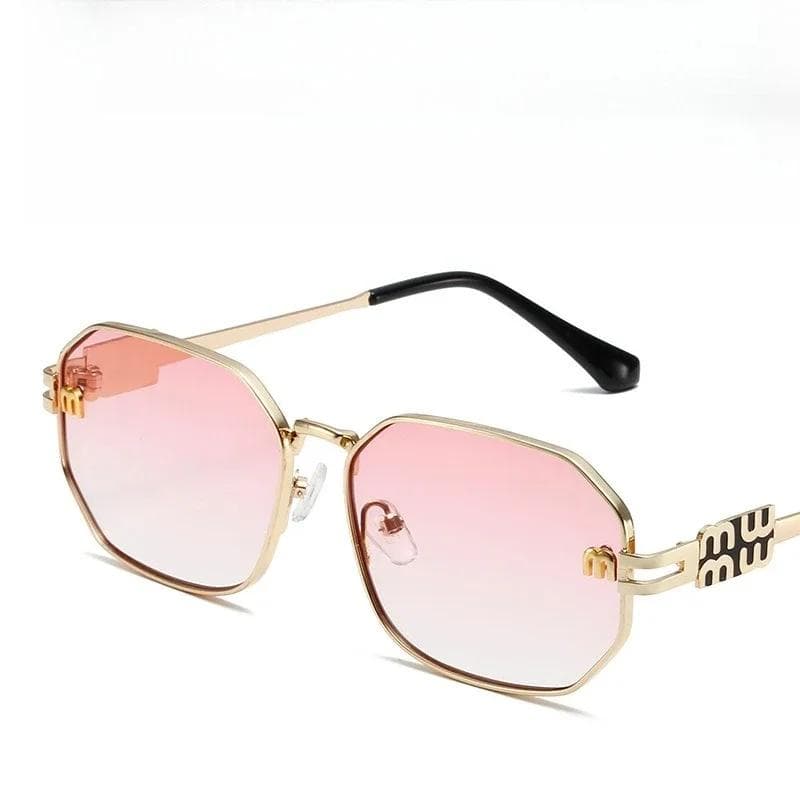 New Fashion UV400 Polygonal Sunglasses Retro Metal Frame Neutral Outdoor UV Protection Glasses Trendy
