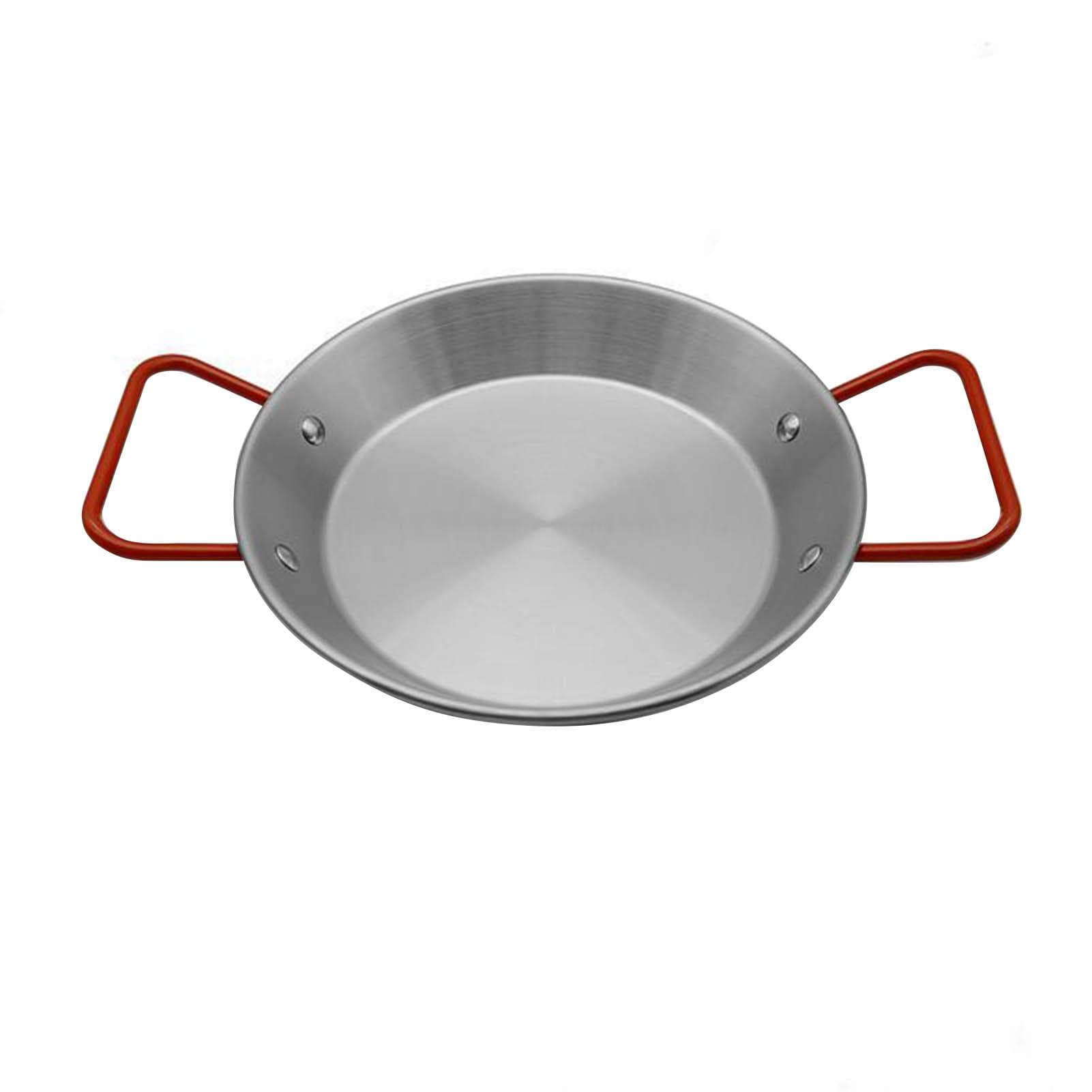 Seafood Rice Pot Prevent Scalding Thickened Stainless Steel Cooking Paella Pan with Dual Handle for 20cm / 7.9in