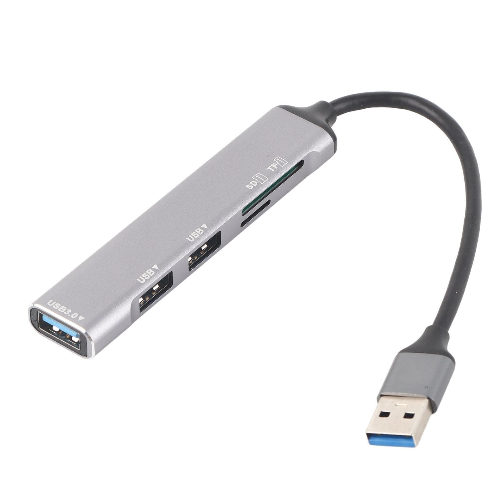 USB3.0 Hub 5 in 1 Multiport All Aluminum Alloy Body Mini Portable TYPE Splitter for Home Travelling