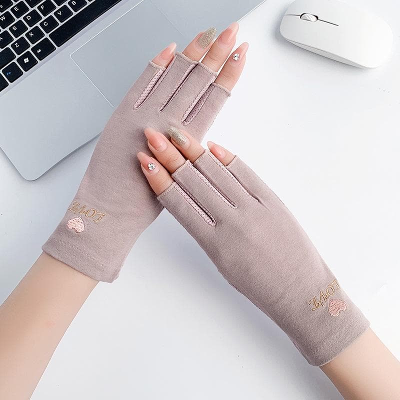 1 Pair Anti UV Nail Gloves UV Gel Shield Glove Fingerless Manicure Nail Art Tools LED Lamp Nails Dryer Radiation Hand purple
