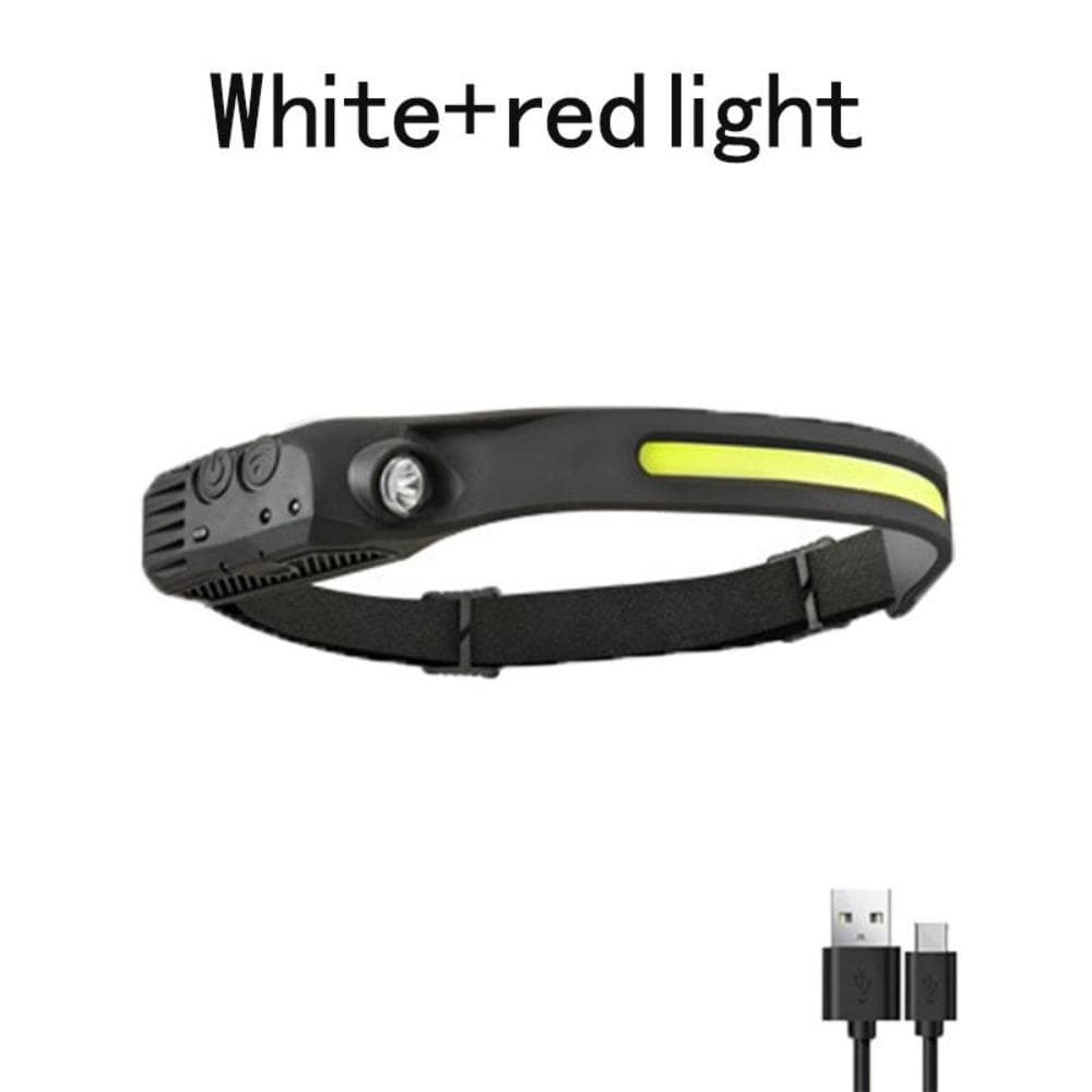 3000mah USB Rechargeable COB LED Induction Headlamp With 3000mAh Built-in Battery Head Flashlight Outdoor Camping Fishing Head Lantern One lamp style-1500mah
