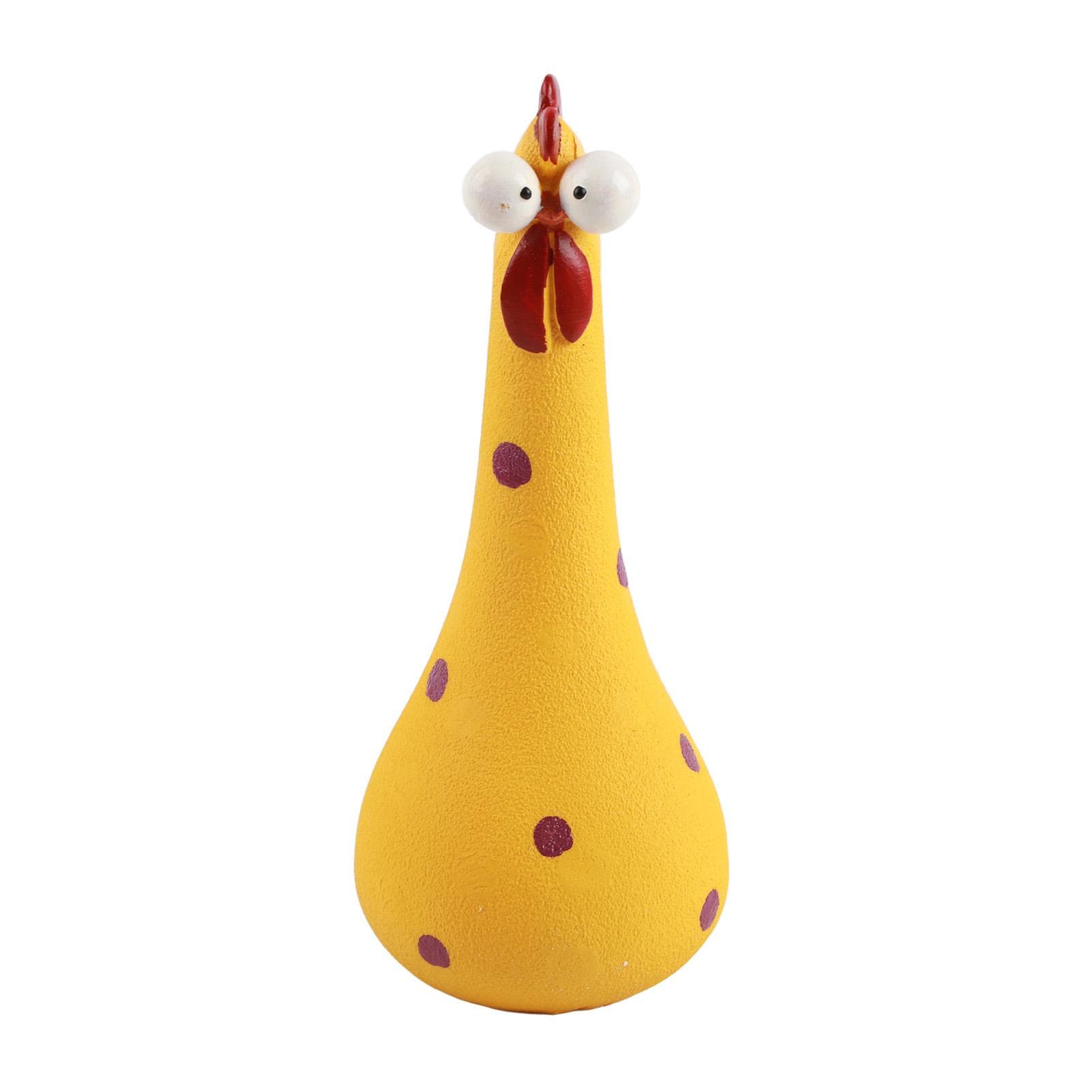 Chicken Statue Long Neck Microlandschaft Hand Crafted Resin Animal Garden Statues for Garden Yard