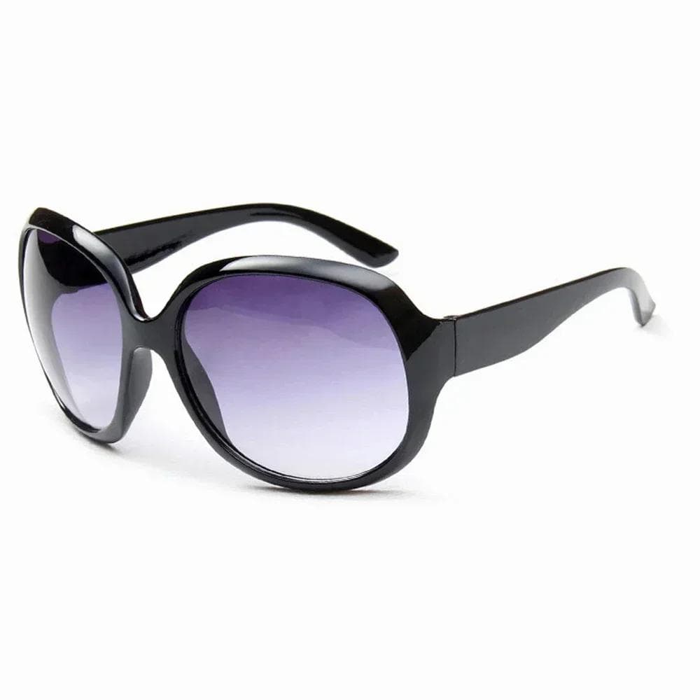 New Fashion Sunglasses Women UV400 Large Frame Round Shape Gradient Lens Street Style Photo Glasses Trendy As Picture