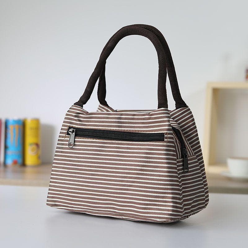 Women's Handbag Lunchbox Bag Bento Bag Mommy Bag Small School Bag Handbag Small Cloth Bag 21*14*16.5cm brown