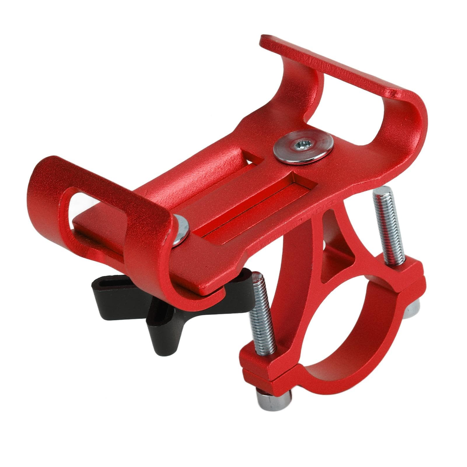 Bike Phone Mount Outdoor Riding Handlebar Bicycle Aluminum Alloy Phone Holder for NavigationRed