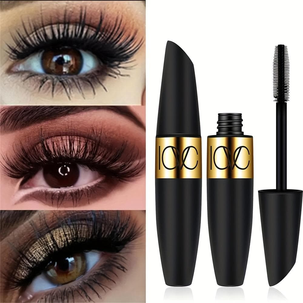 Volumizing and Lengthening Mascara Sweat-Resistant Clump-Free 6D Eyelash Extension Effect Long-Lasting Curling Makeup with Slim Brush 1pc
