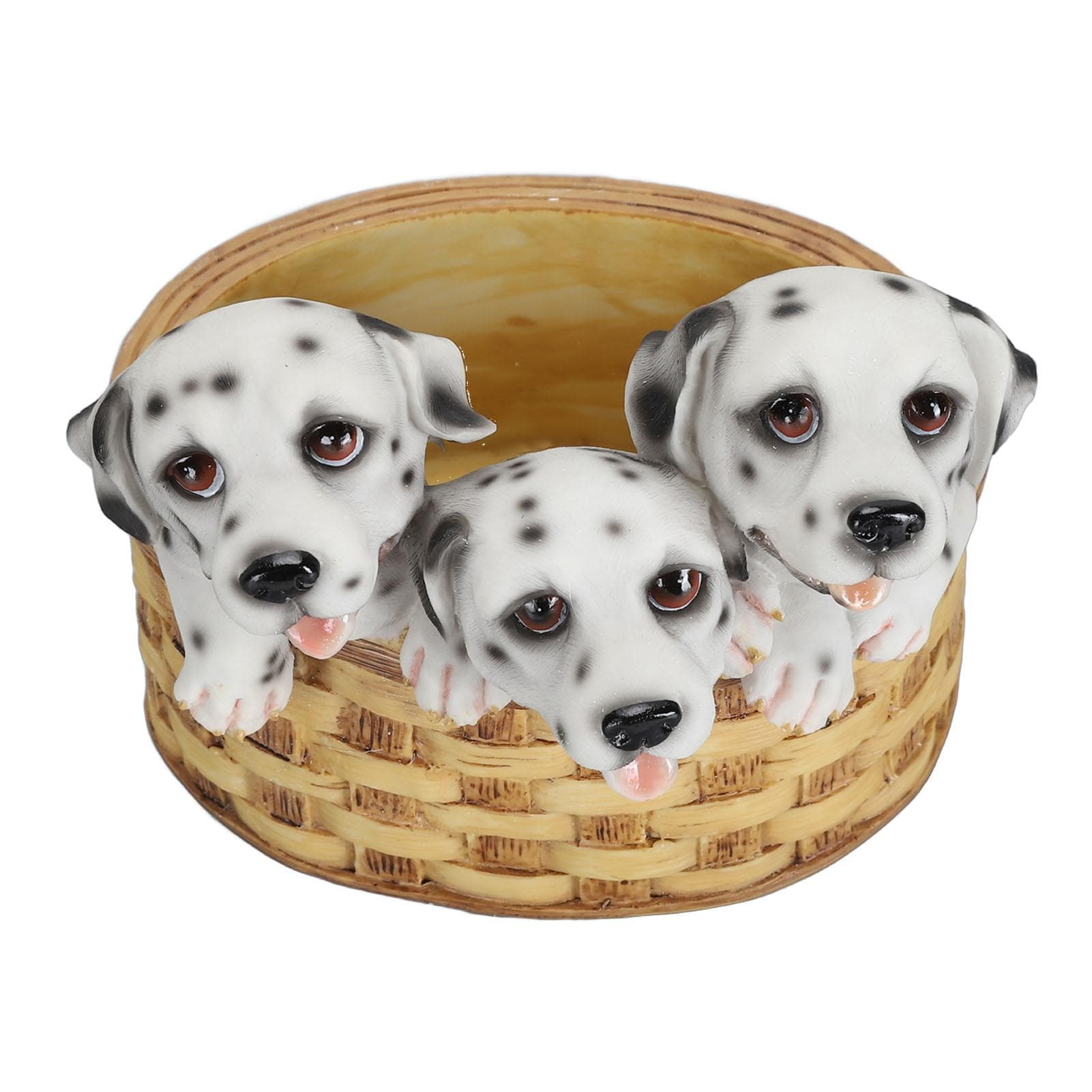Dog Planter Pot Cute Dalmatian Resin with Drainage Hole Puppy Succulent Pot for Garden