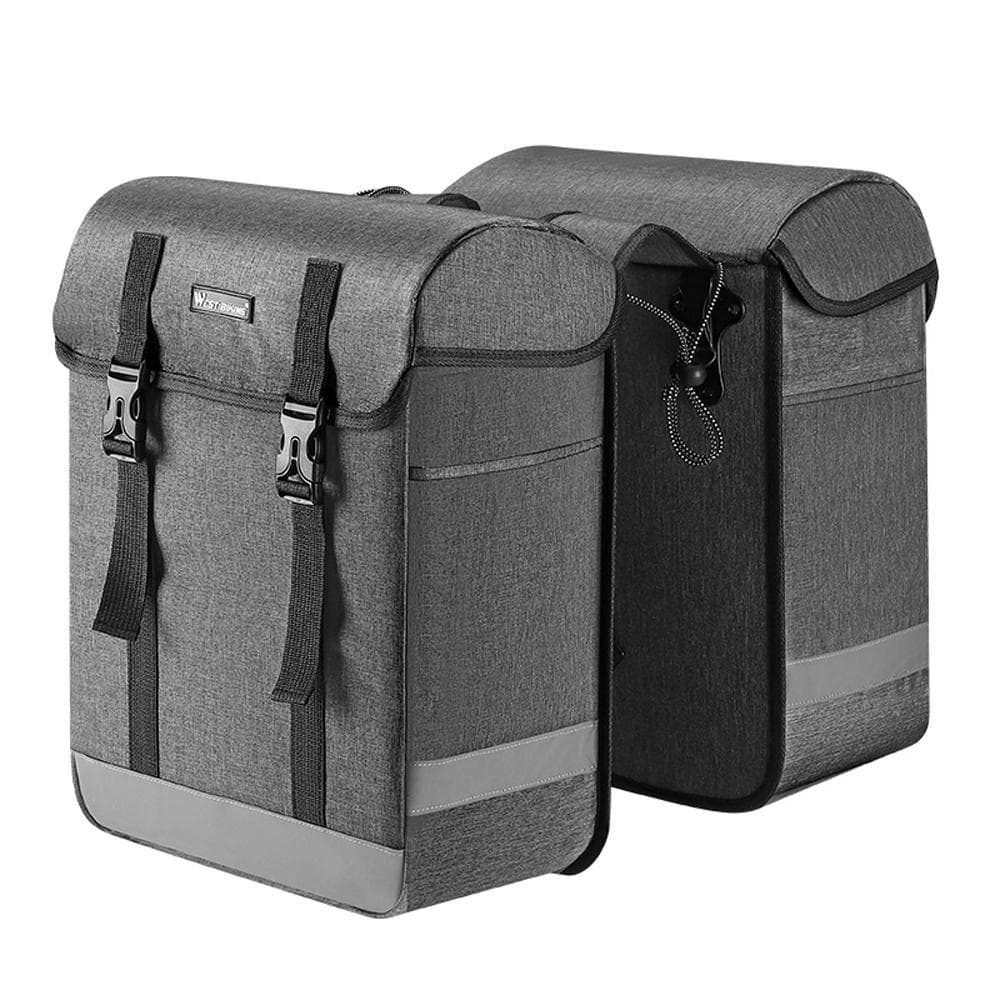 Bike Rear Seats Bag Bicycle Riding Storage Bag Large Capacity Bicycle Rack Seats Trunk Bags Travel grey