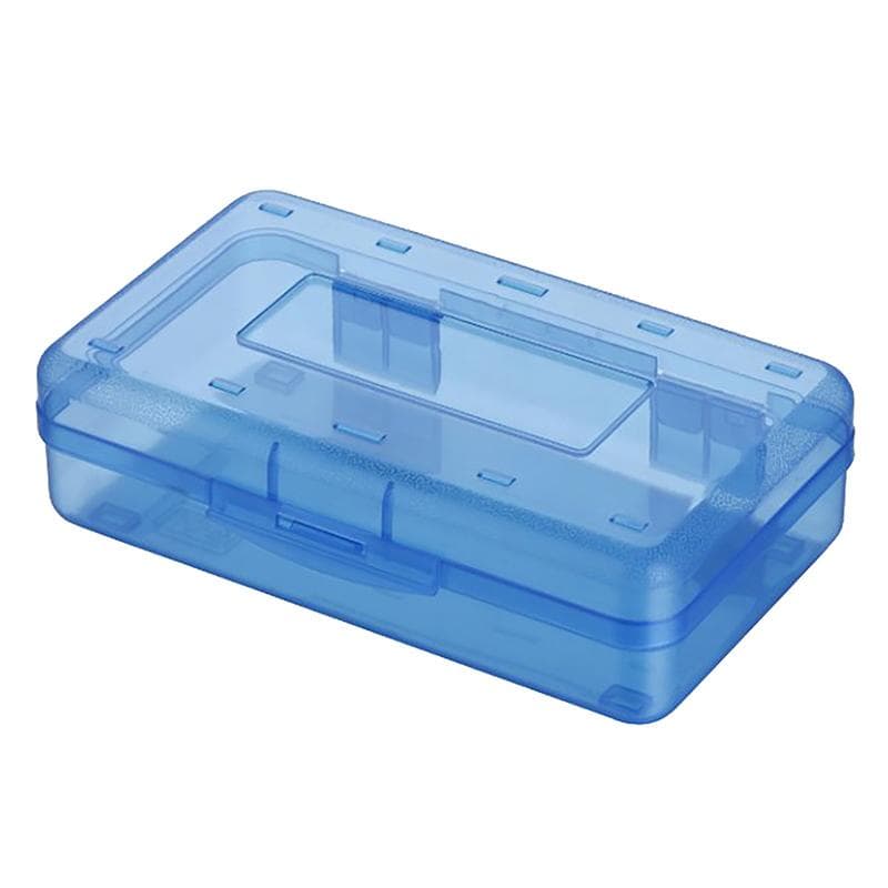 Transparent Pencil Case Minimalist Style Pencil Box Student Sketching Supplies Plastic Pen Case School Stationery blue