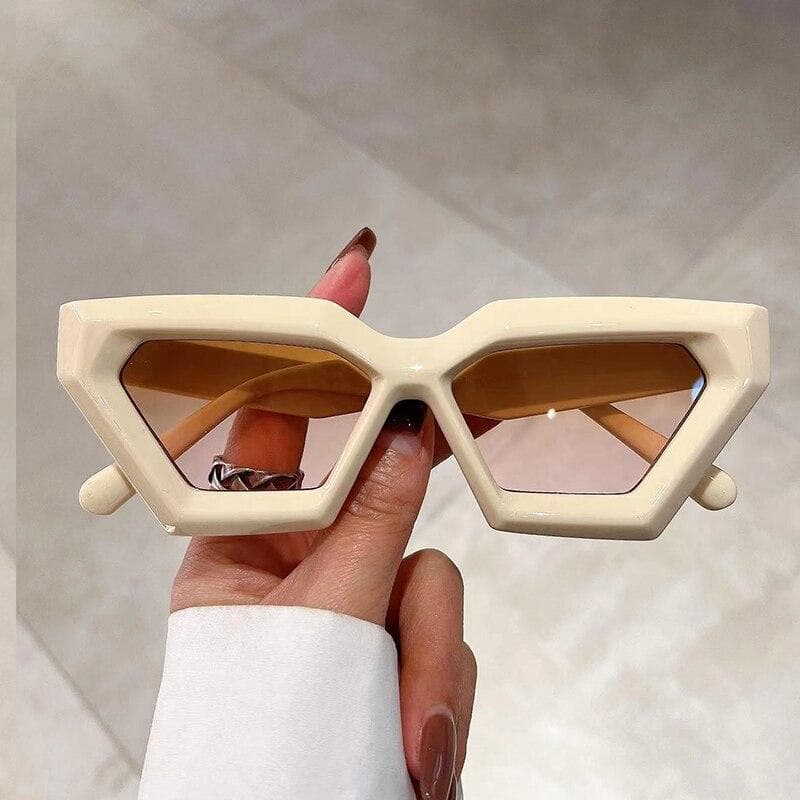 INS Vintage Cat Eye Sunglasses Women Square Small Frame Retro Shades Fashion Designer Sun Glasses Female