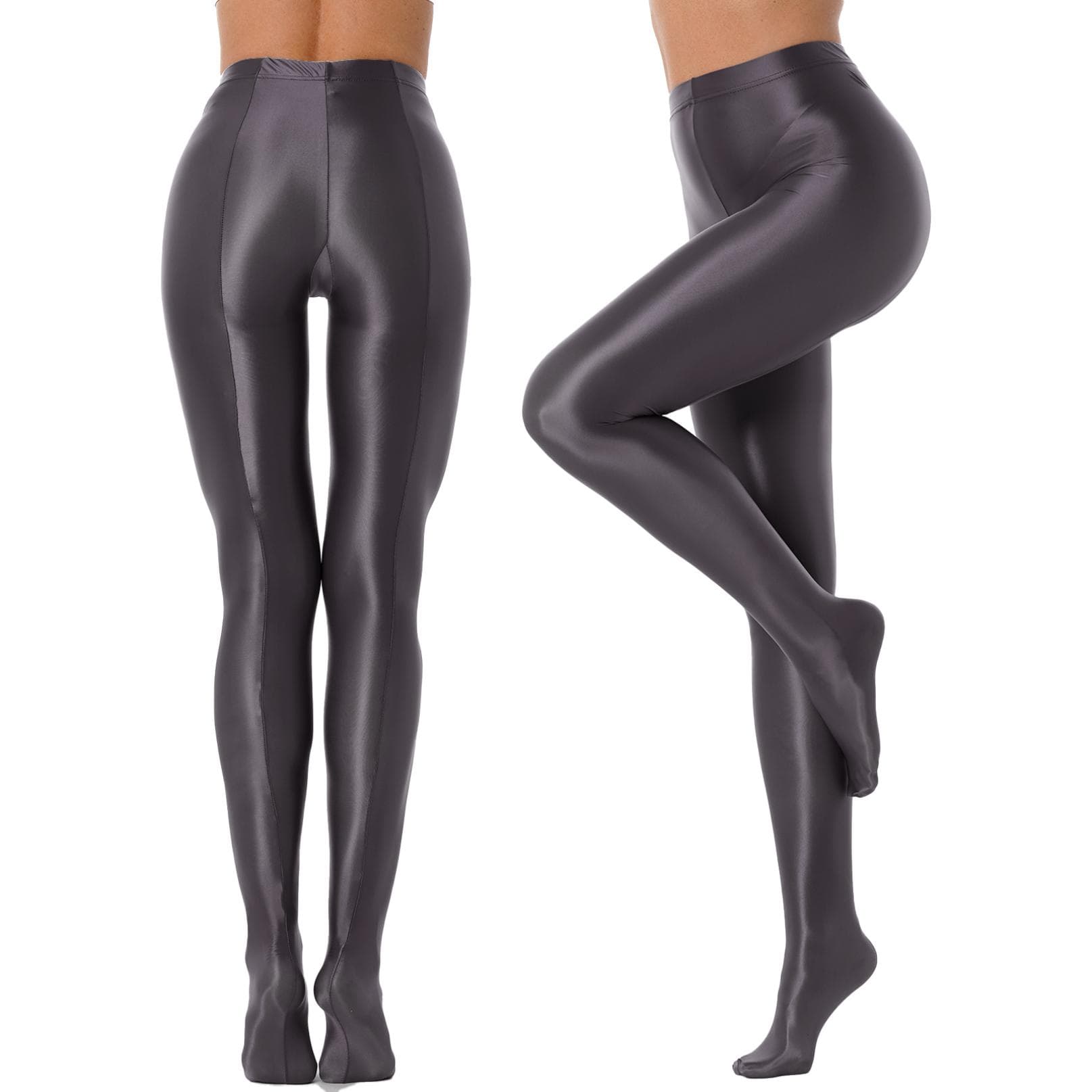 Women's Glossy Pantyhose Yoga Leggings Pants Training Fitness Gymnastics Workout Sports Trousers Tights L