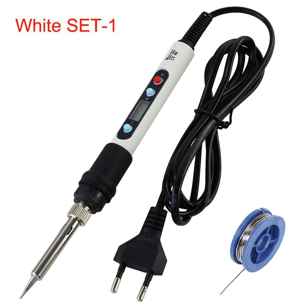 Adjustable Temperature Solder Iron 80W 220V / 110V LCD Electric Soldering Iron Welding Repair Tools