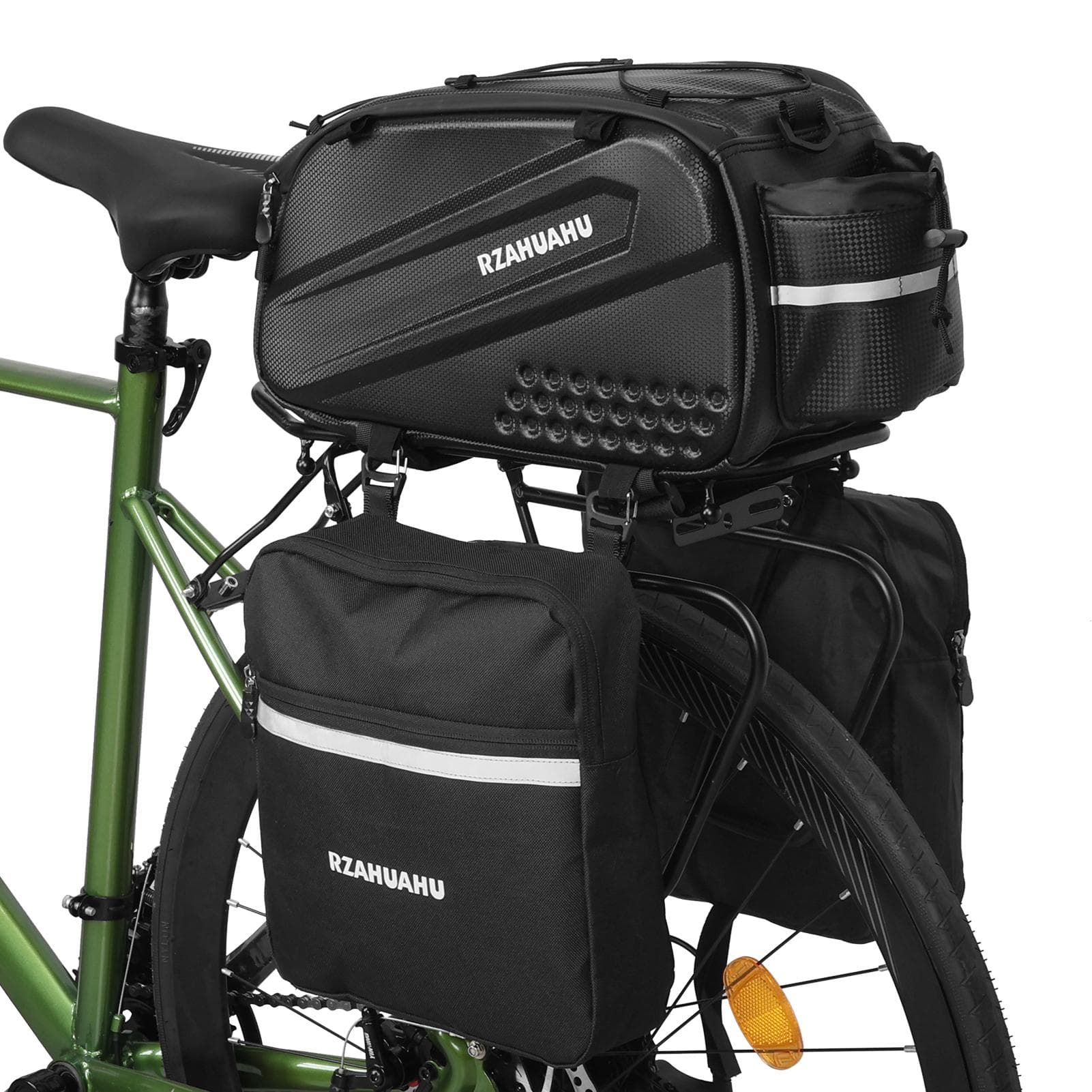 Bike Rear Seat Bag Bicycle Trunk Bag Waterproof Bike Carrier Backseat Bag with Side Bag with Side Bag