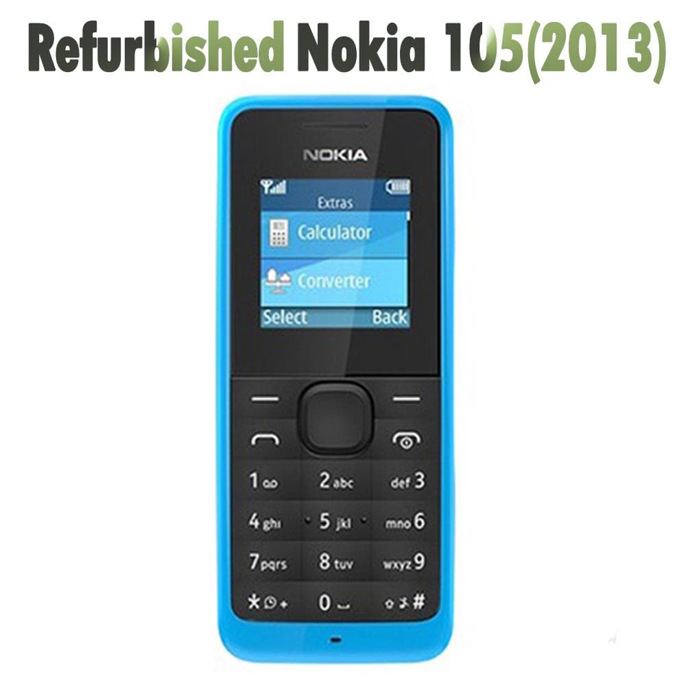 Refurbished Nokia Original Nokia 105/1050(2013) Mobile Phone Feature phone With 1 SIM Simple set black