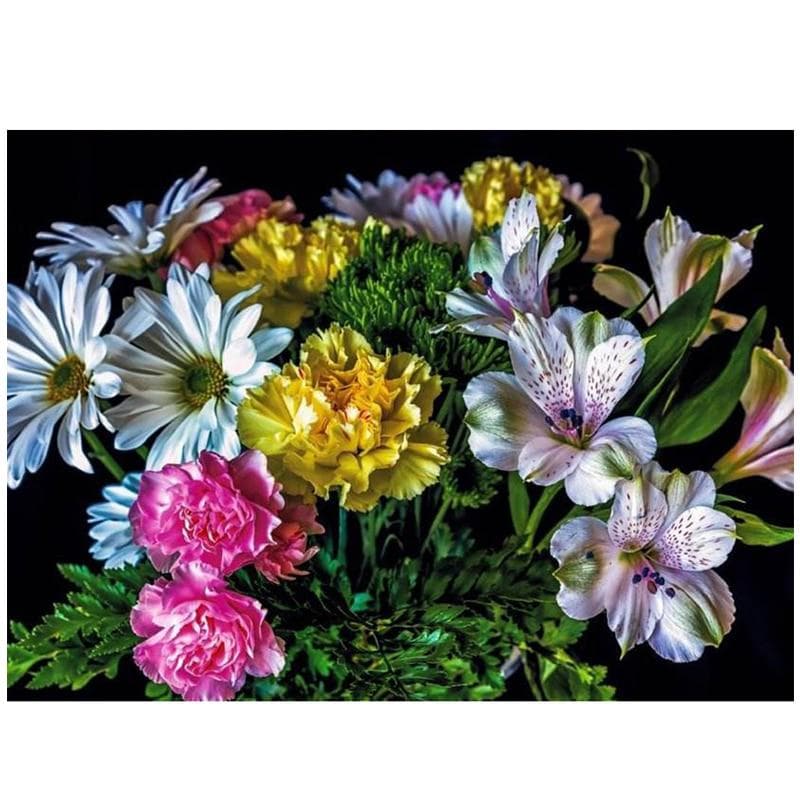 Diy 5D Diamond Painting lily daisy carnation full Round round diamond Cross Stitch Mosaic Rhinestone 20X30CM