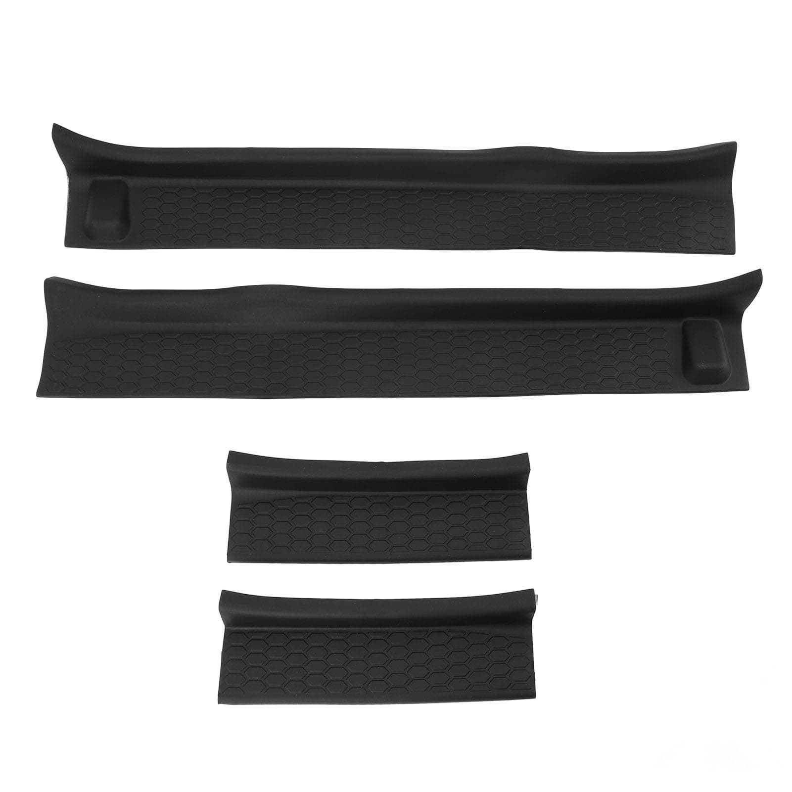 Door Sill Guards Black Rubber Front Rear 4 Doors Sill Protector Kit for JL JT 2018?2024 Door