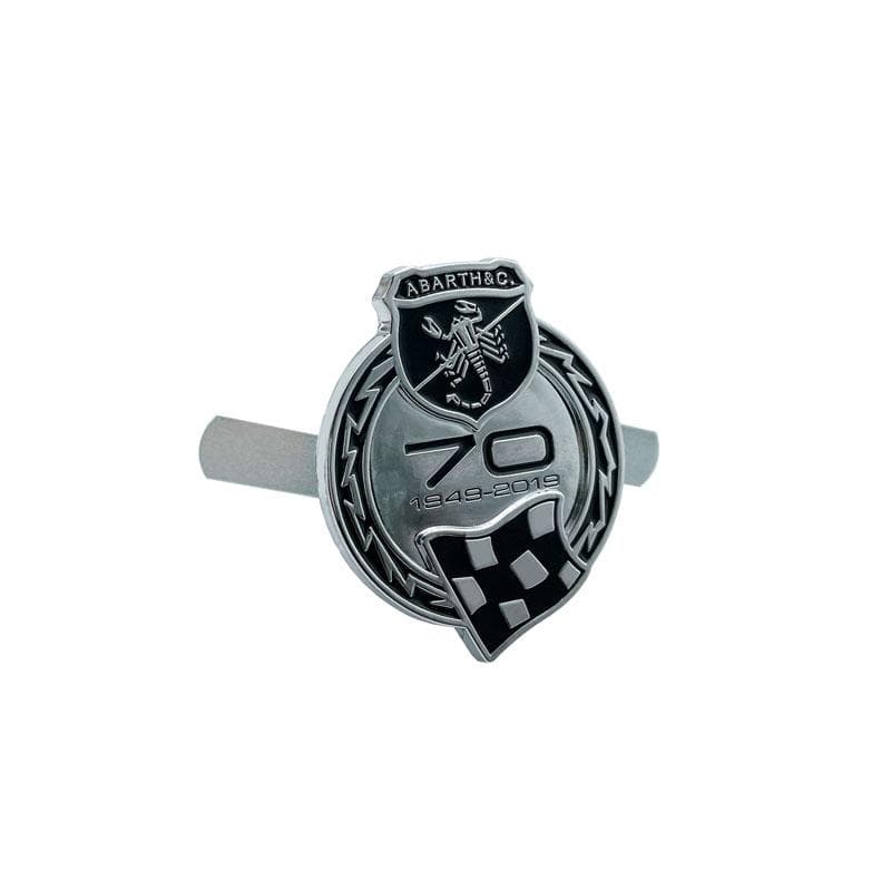 Car Styling 3D Metal Logo Car Sticker Trunk Emblem Decal For Abarth 70th Anniversary 595 Esseesse Badge Competizione Turismo