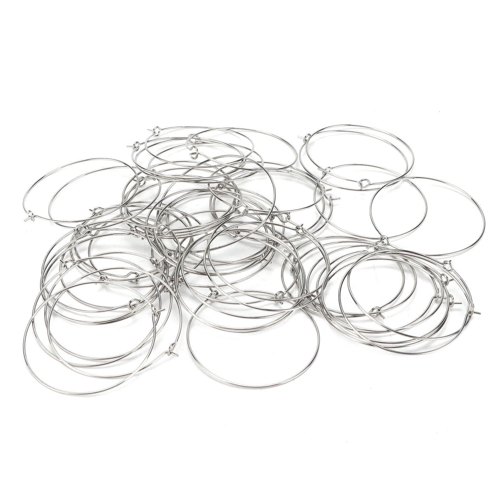 50Pcs Hoop Earrings Hypoallergenic Light Weight Earrings Accessories for Jewelry Making Craft Art