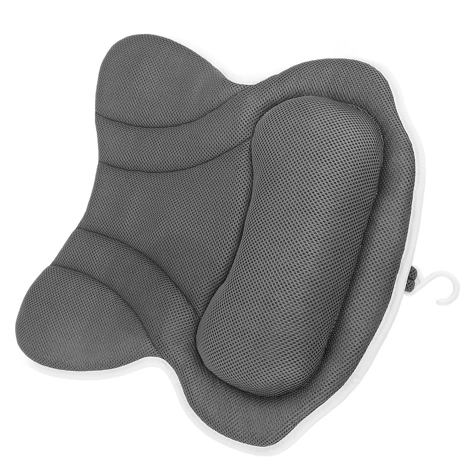 Bathtub Pillow for Head Neck Back Support with Drying Hook 6 Suction Cups Slip Resistant Bathtub
