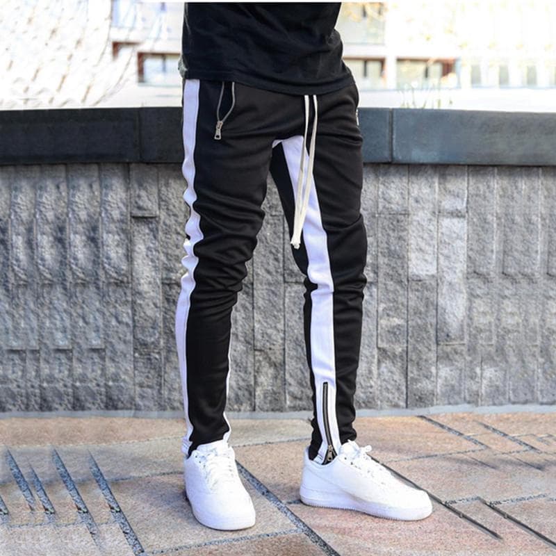 Mens Joggers Casual Pants Fitness Sportswear Tracksuit Bottoms Skinny Sweatpants Trousers Track Pant Men's Sweatpants M black