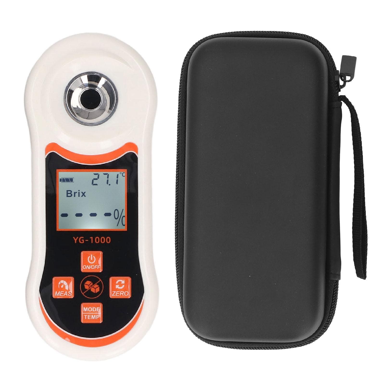 Digital Sugar Refractometer 0 to 60percent Sugar Content Measurement Portable Sugar Meter for Fruit