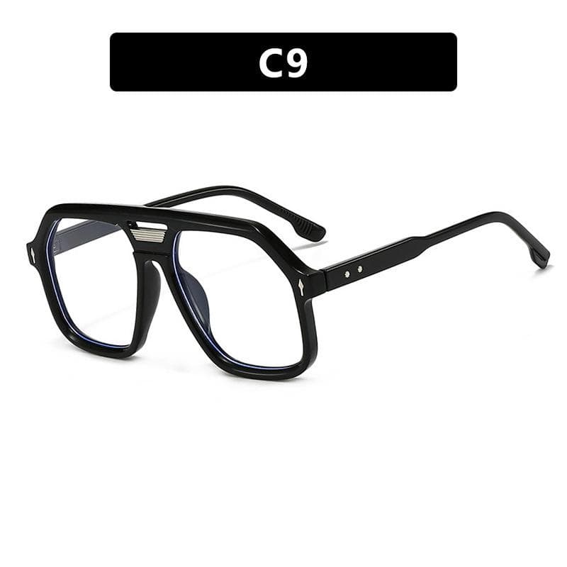 Vintage Double Bridge Pilot Sunglasses Women Men Classic Rivet Arrow Punk UV Protection Outdoor Driving Eyewear