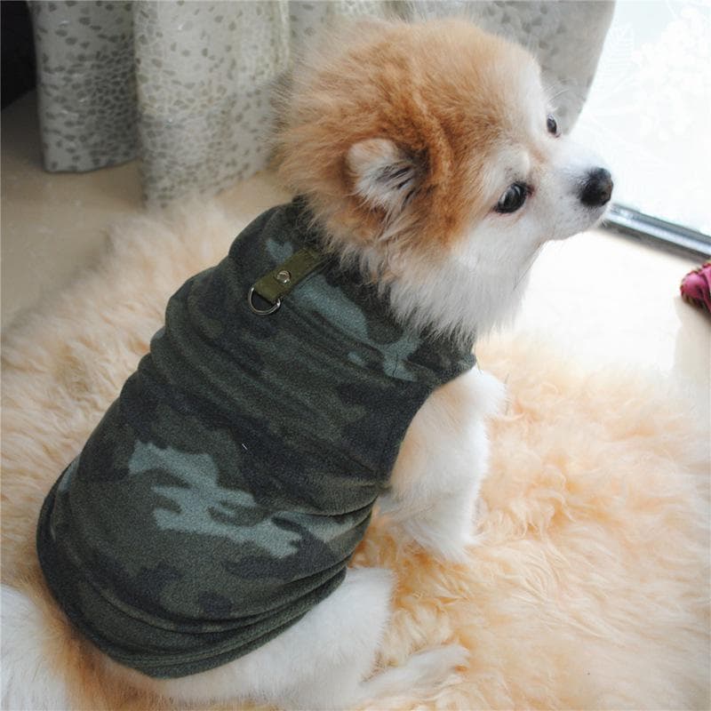 Pet Dogs Autumn Winter Thickened Vest Coat Small Medium Dogs Warm Costume with Traction Ring XXL