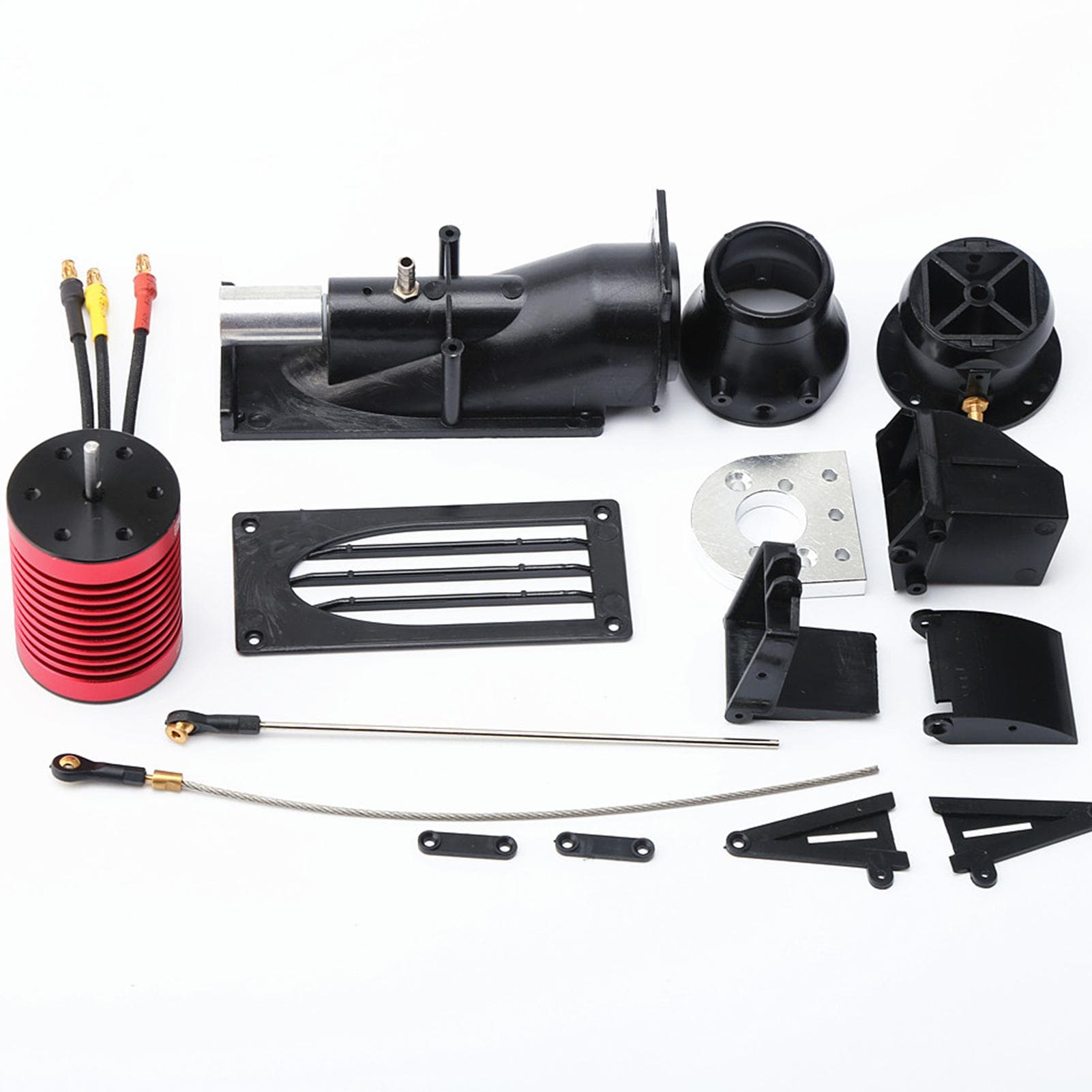 RC Boat Thruster Jet Pump Set Propeller Pusher Spray Water Thruster with F540 3650 3000KV Brushless black