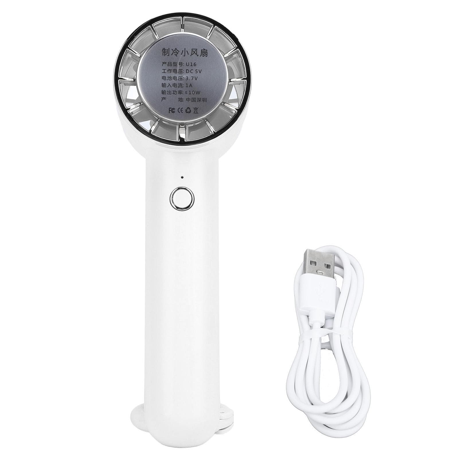 Handheld Cooling Fan USB Charging Portable Semiconductor Cold Compress Mini Hand Desk Fan for white