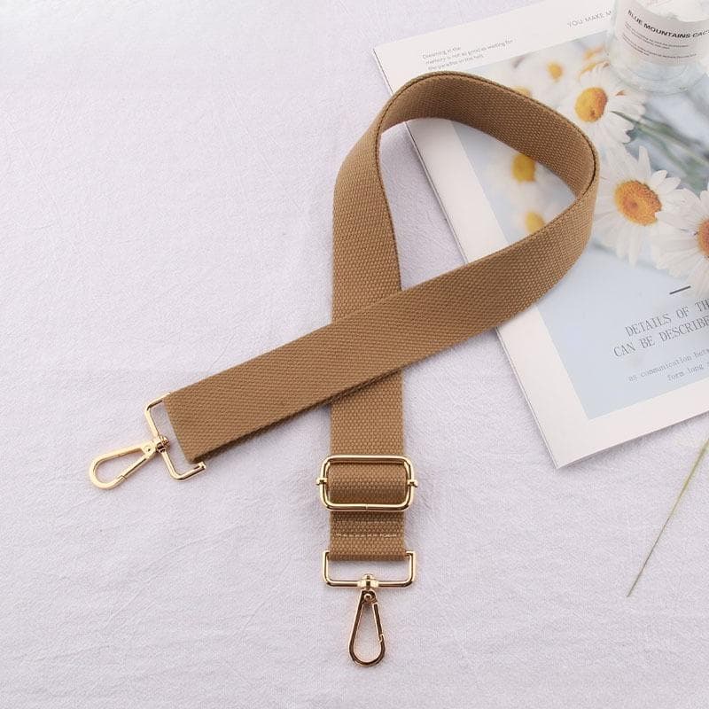 Solid Bag Strap for Man Women Adjustable Fashion Shoulder Handbag Messenger Bag Strap khaki
