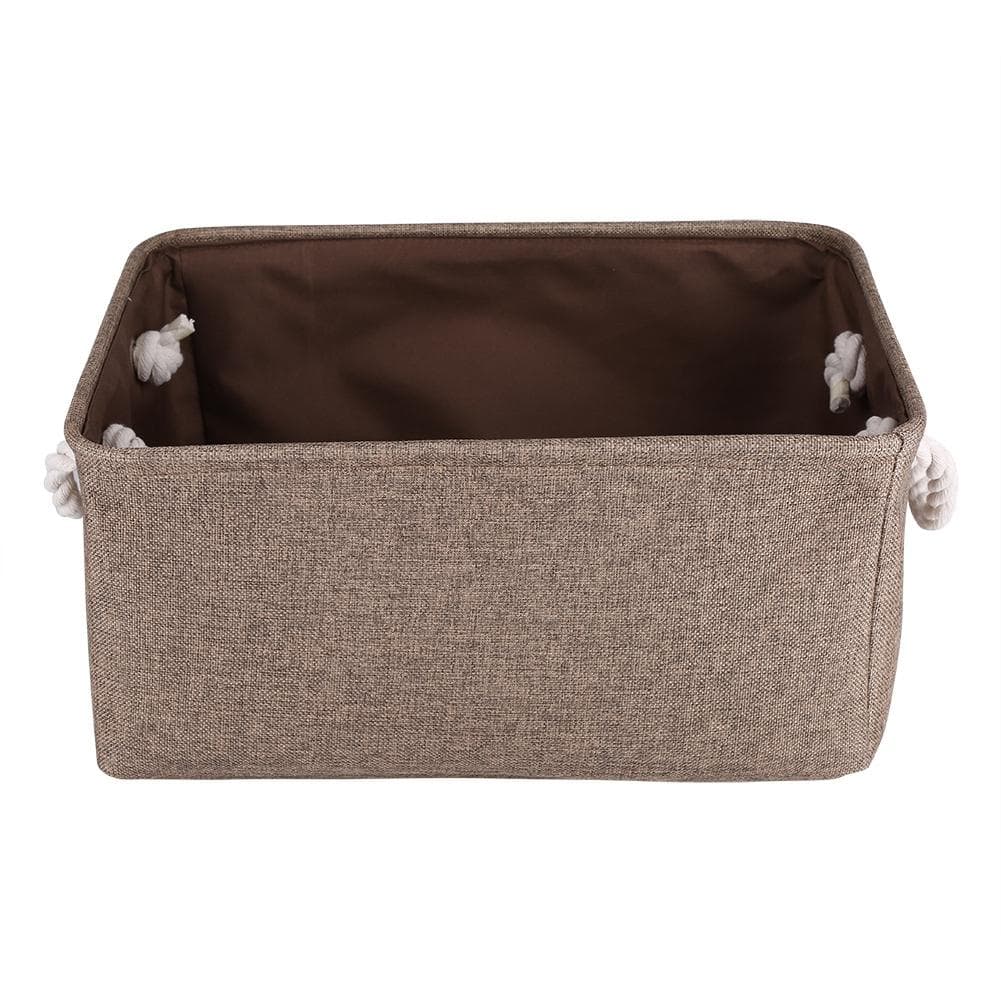 Foldable Fabric Storage Bin Basket toy Clothes Towel Laundry Box Container Brown L