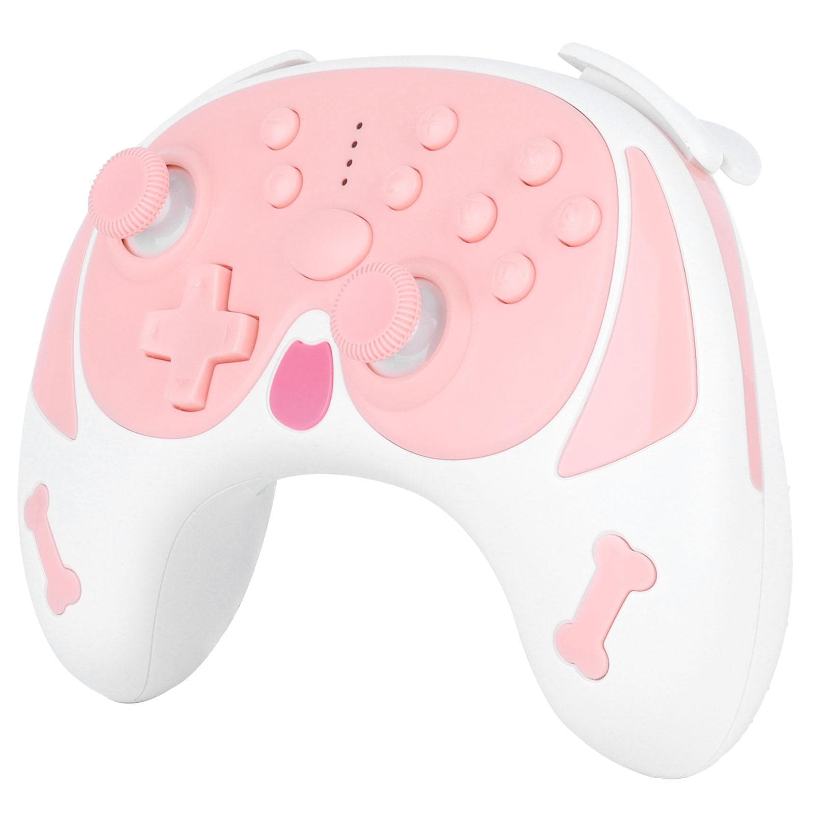 Gamepad with Joystick Wireless Gaming Controller with Dual Motors Vibration for SwitchBlue pink