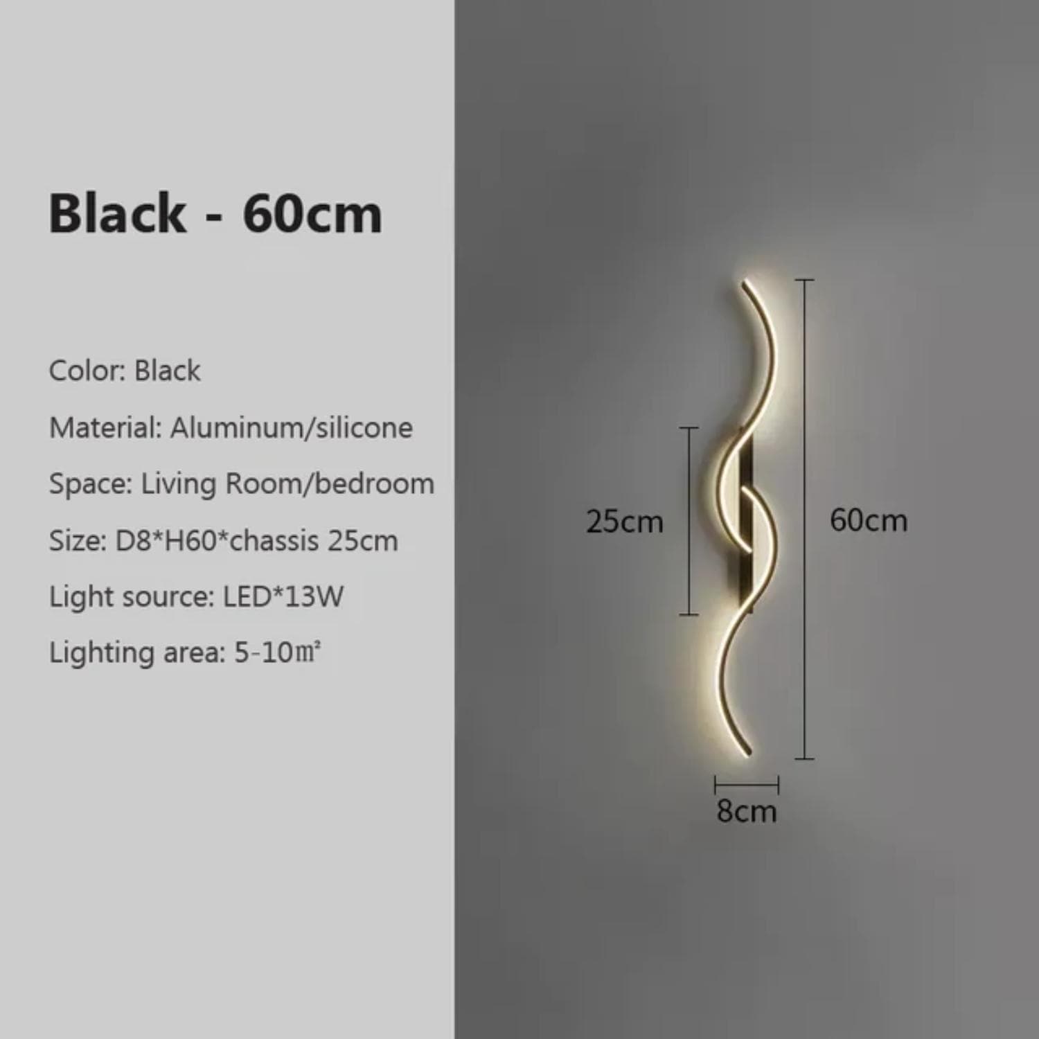 New Modern LED Wall Lamp Minimalist Led Light Bedroom Bedside Long Strip Wall Sconces Living Room Indoor Lighting Fixture Cool white