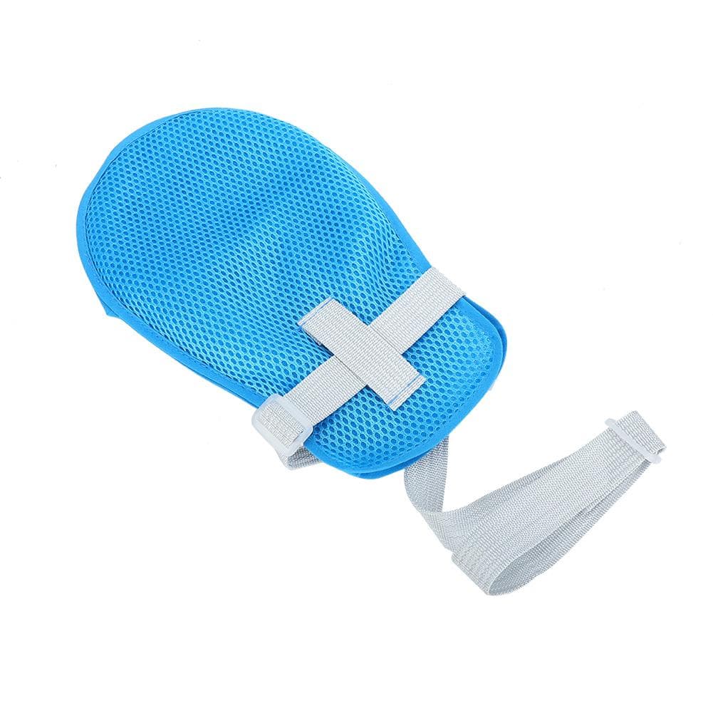 Hand Fixed Restraint Glove Finger Control Protectors Safety Finger Fixed GlovesBlue