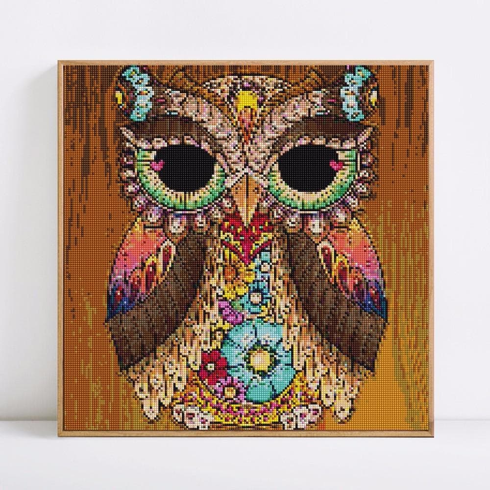 5d Diamond Painting Full Drill Round Owl Diamond Embroidery Nature Animals Diamond 30x30