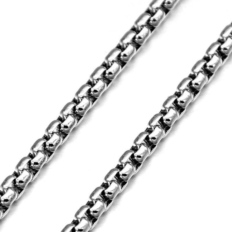 Classic Chain Necklace  60CM Long for Men Long Necklace 3 MM Wide Titanium Steel DIY Jewelry silver