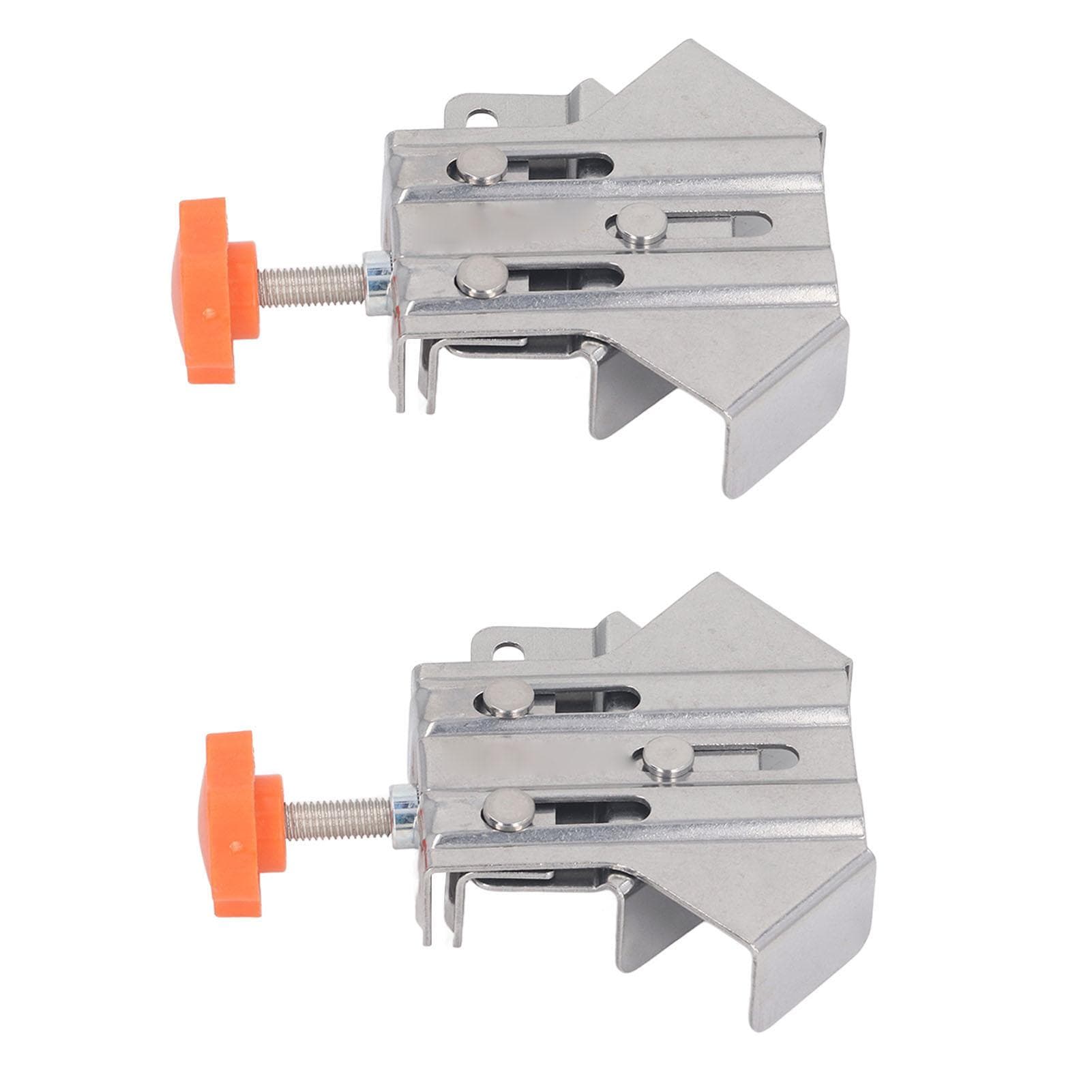 2Pcs Corner Clamp Right Angle Stainless Steel Adjustable Corner Clip Fixing Tool for Woodworking