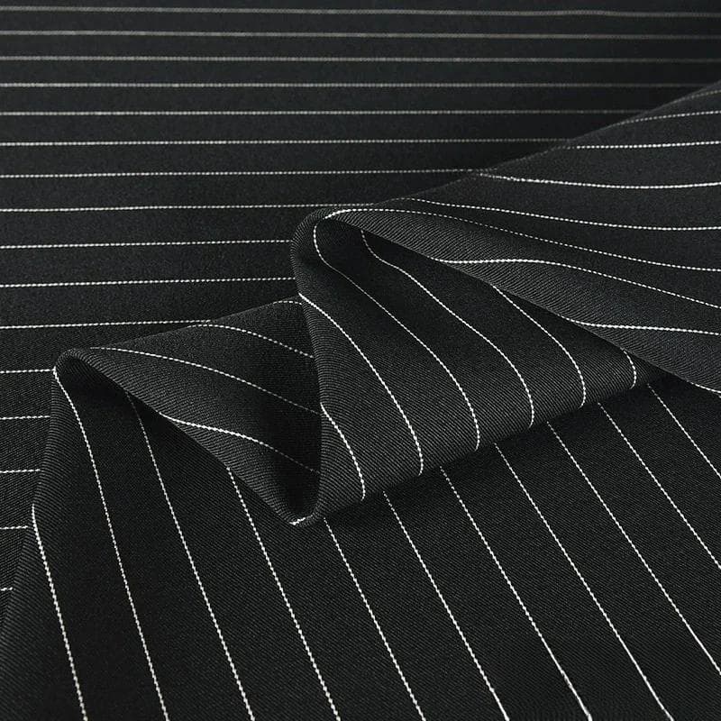 100x150cm Fine Stripe Fabric Spring Summer Fashion Skirts Suits Cloth Apparel Sewing Fabric Polyester Rayon Spandex Material 100x150cm