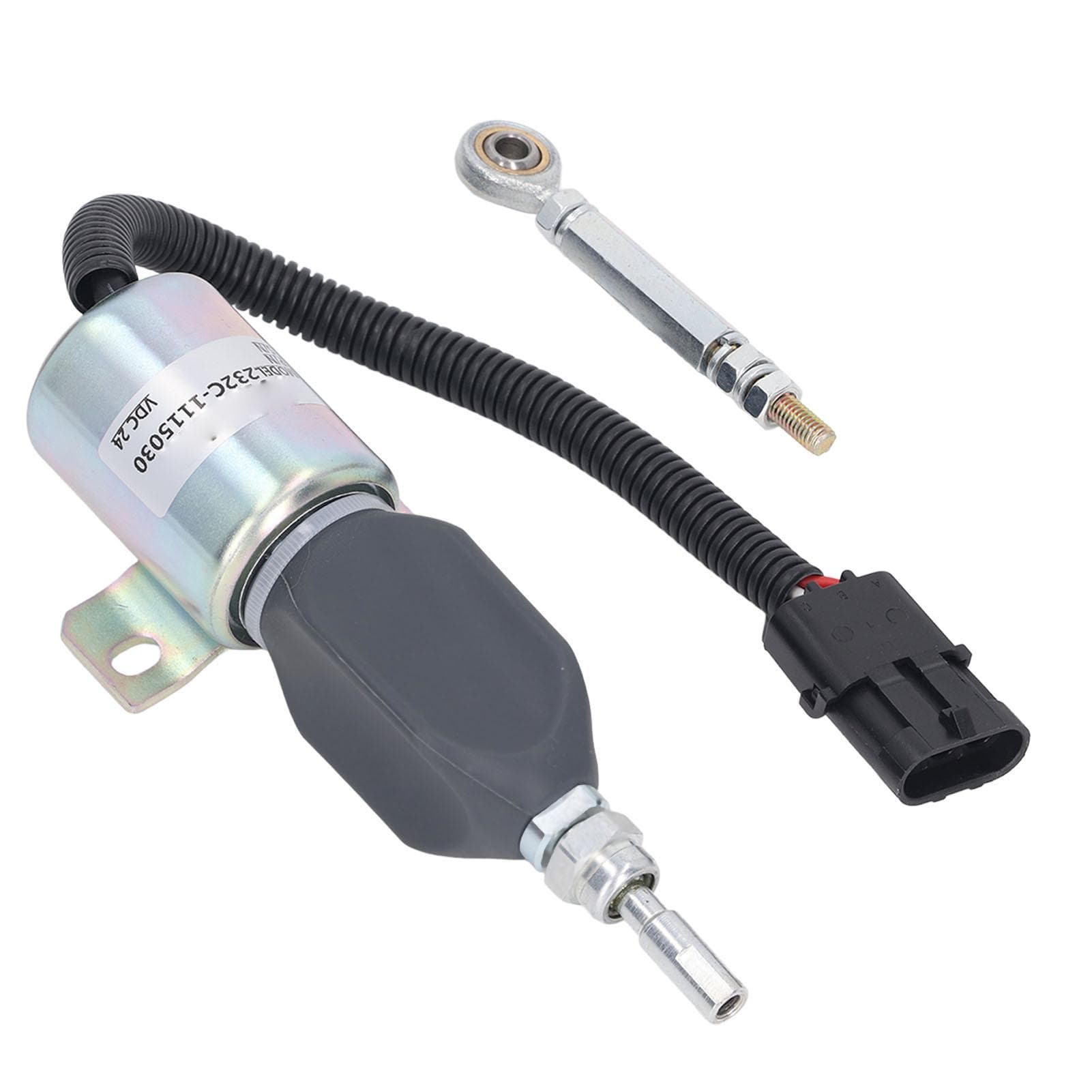 DC24V Excavator Flameout Solenoid Valve Excavator Fuel Shut Off Solenoid Valve for Hyundai R215 7
