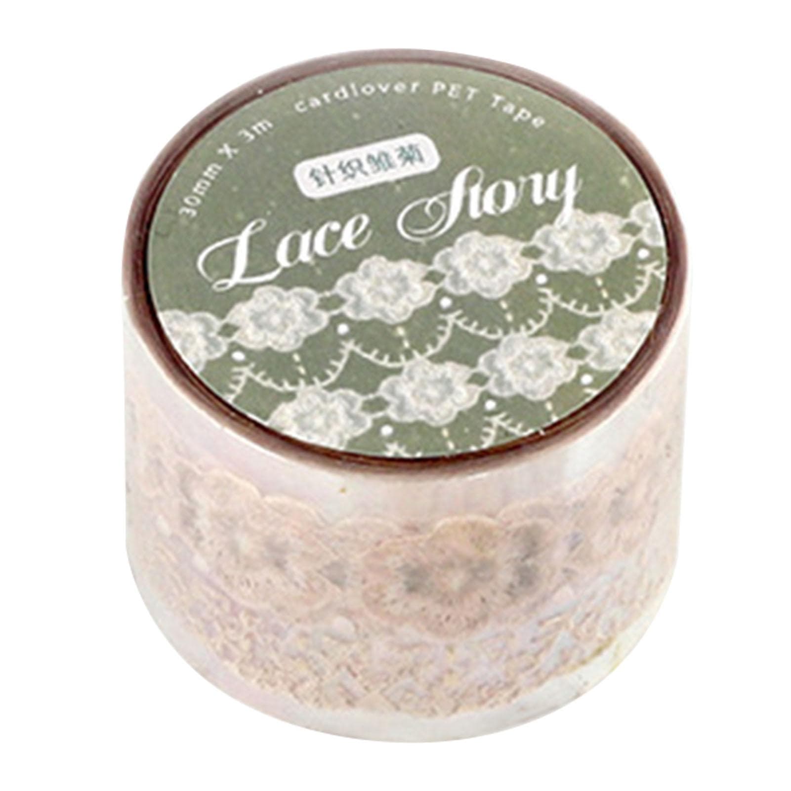 Lace PET Tape Exquisite Innovative Vintage DIY Decorative Adhesive Tape for Scrapbook Diary Album