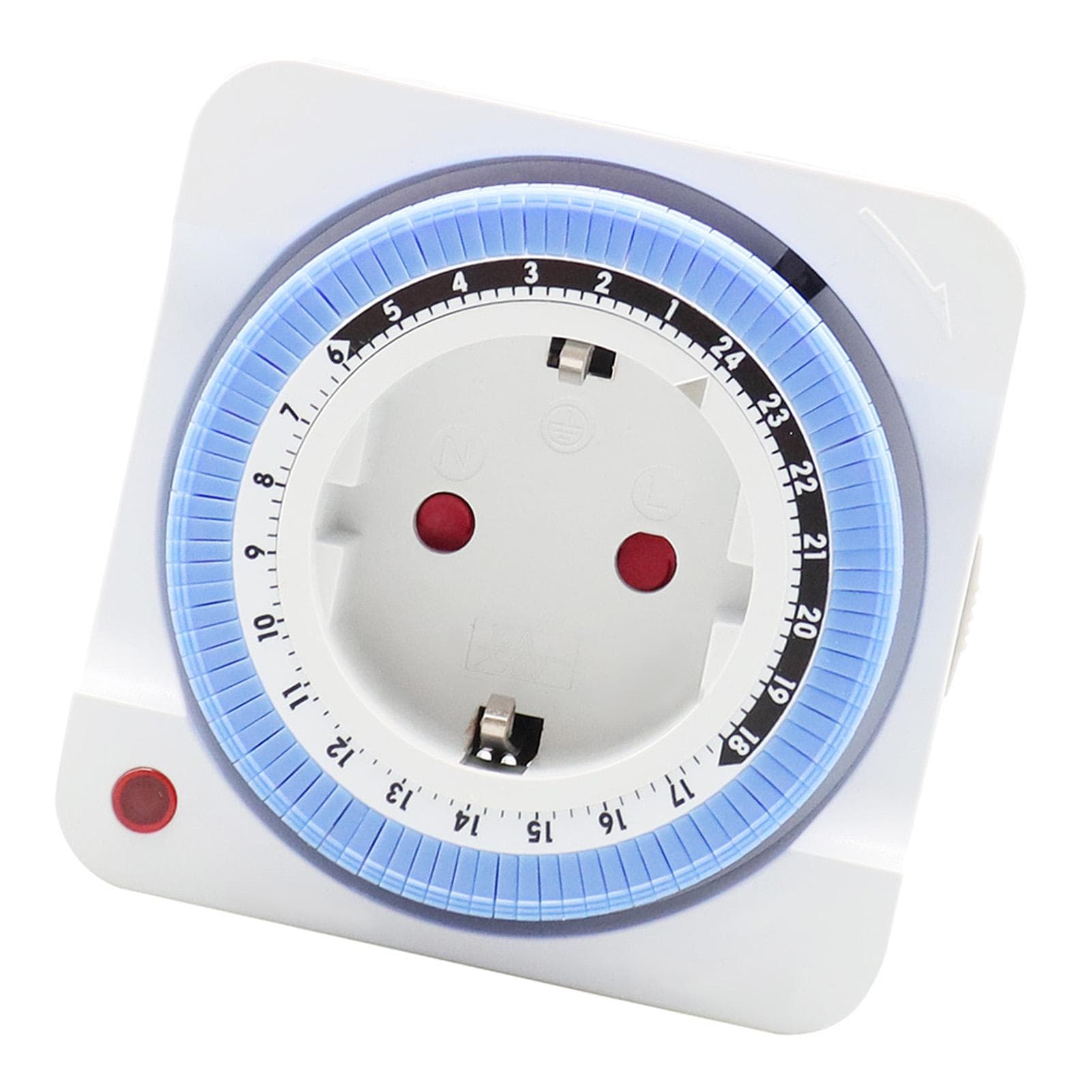24 Hour Timer Outlet Mechanical Programmable Switch Electrical Indoor Wall Plug in