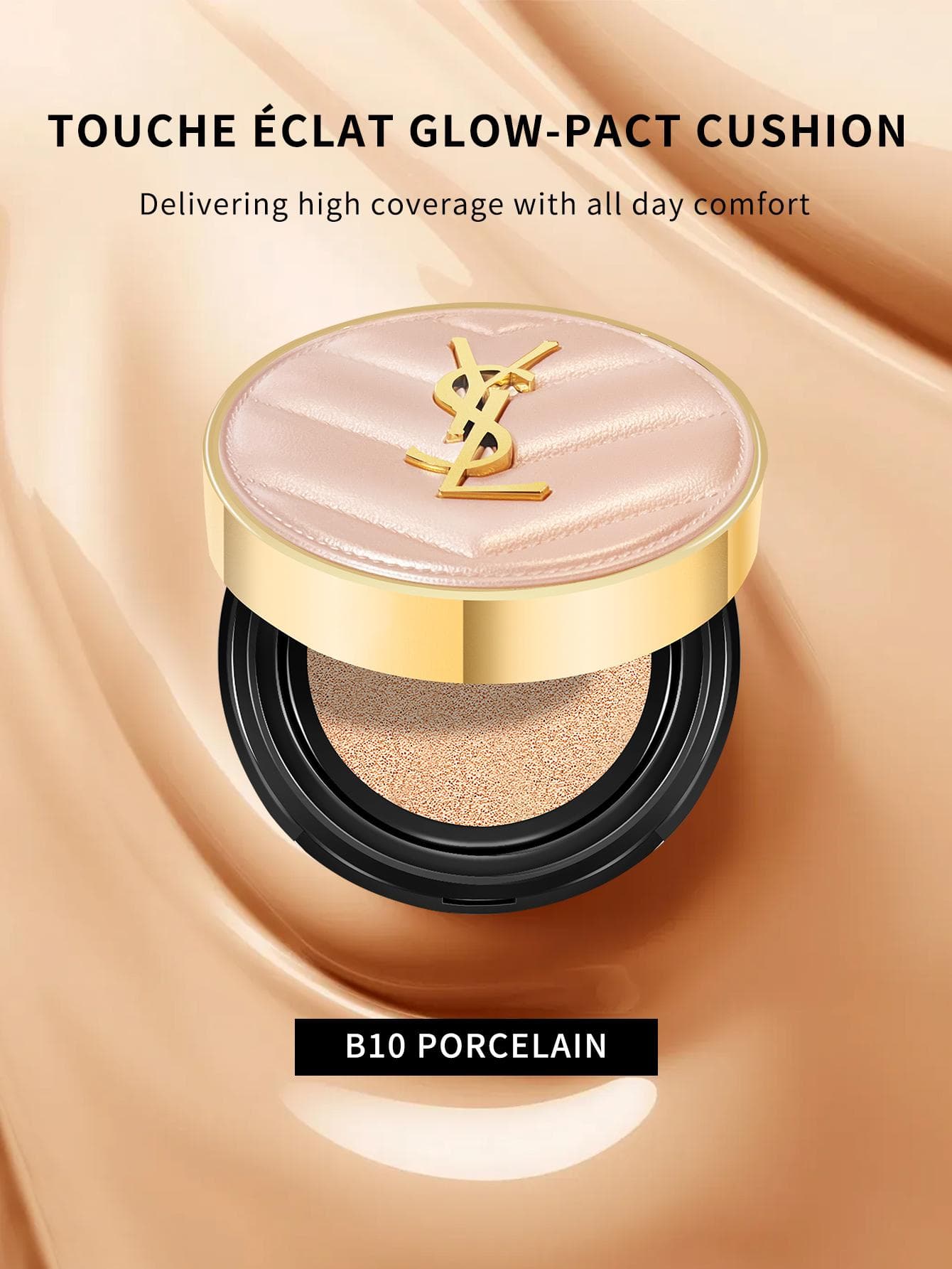 TOUCHE ÉCLAT GLOW-PACT CUSHION #B10 #B20 - 0.42 oz./12g Healthy Glow. High Coverage. Long-Lasting Hydration SPF 23/ PA++ B10