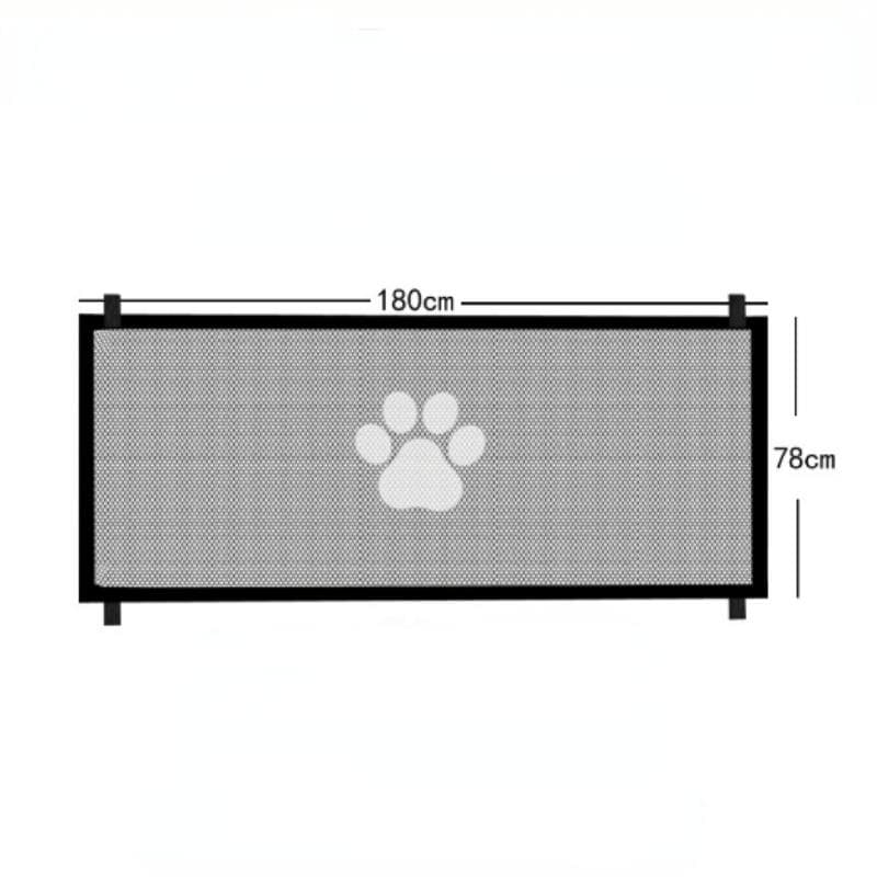 1PCS Pet Barrier Fences Portable Folding Breathable Mesh Dog Gate Pet Separation Guard Isolated Fence Dogs Baby Safety Fence 180*78cm