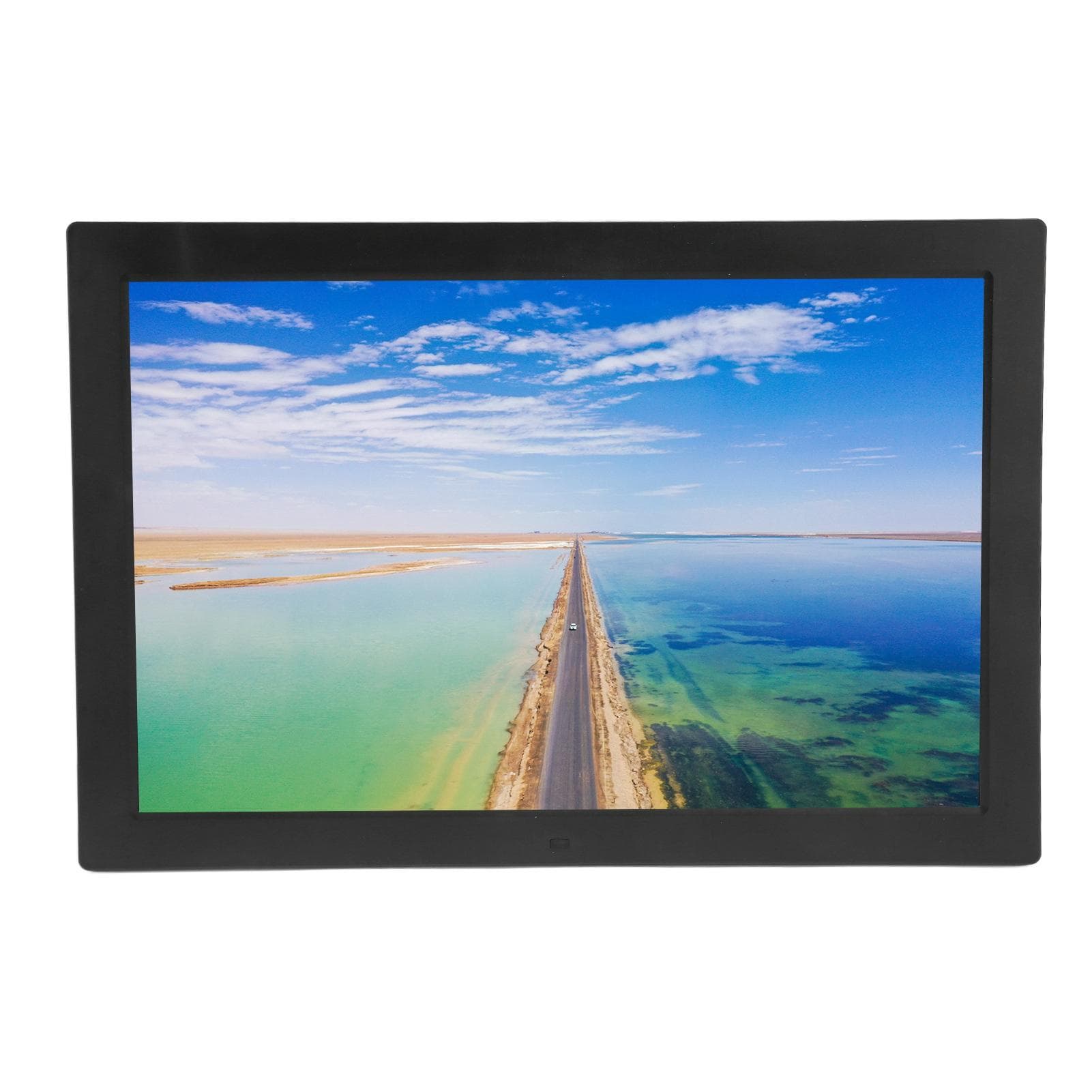 17 Inch Digital Photo Frame 16:10 IPS Screen 1440x900 Supports Video Sound Picture Electronic EU Plug black